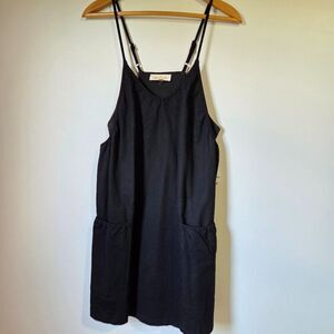 NWT LISTICLE SPORTY BLACK MINI DRESS /ROMPER WITH BUILT IN SUIT SIZE LARGE